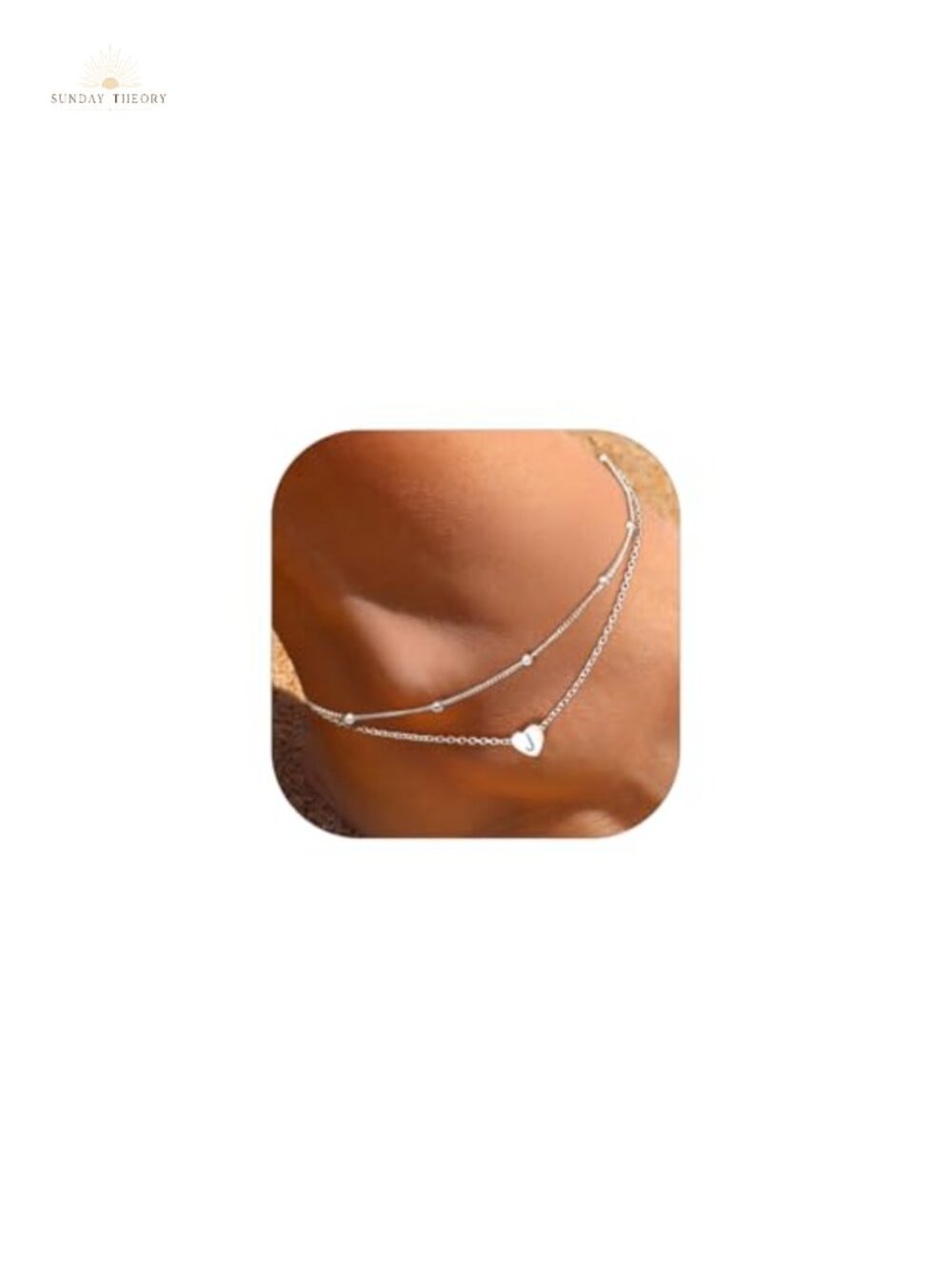 Sterling Silver Anklet for Women 925 w/ Letter Charm